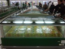 up-down sliding----glass canopy for island freezer